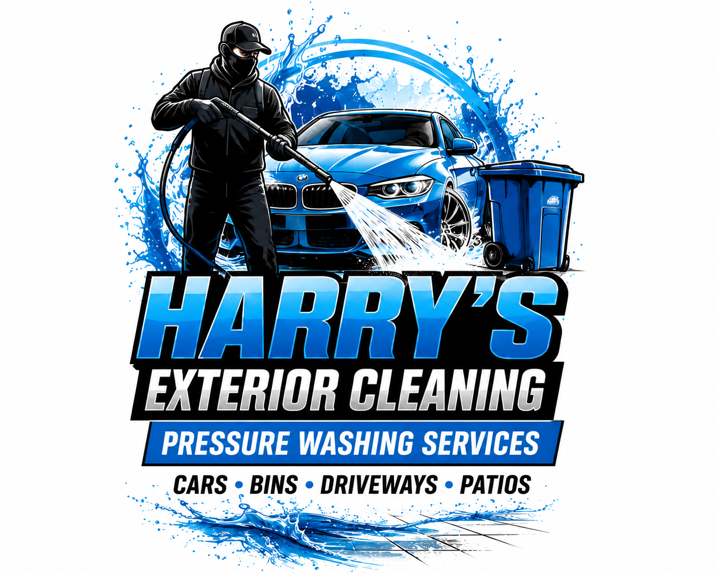 Harry's Exterior Cleaning — pressure washing services for cars, bins, driveways and patios